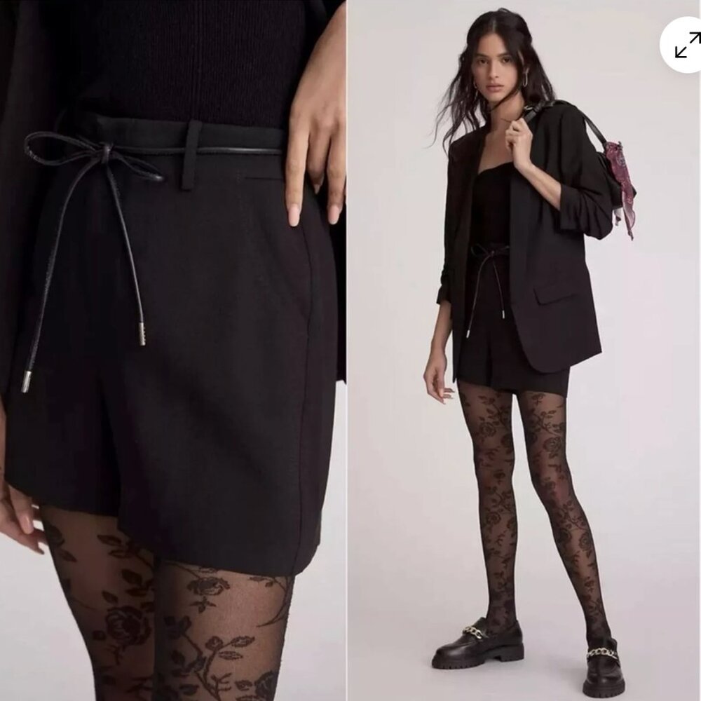 2-Piece Set - Anthropologie Classic Black Blazer and Shorts Set - Mare Mare L